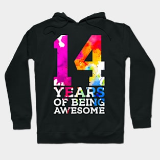 14 Years Of Being Awesome 14Th Birthday Hoodie